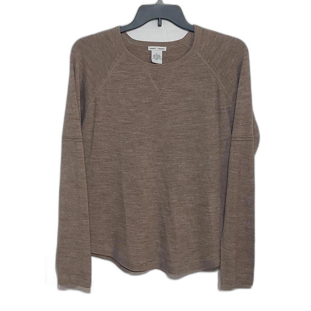 SWEET ROMEO ACRYLIC SWEATER WOMENS‎ XL BROWN
